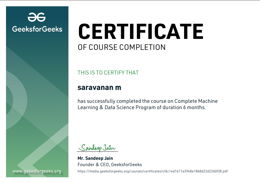 Complete Machine Learning & Data Science Program